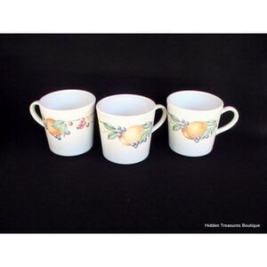 Corelle‎ Abundance 3 Cups (no saucers) Fruit Beautiful